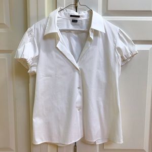 Theory White Button Down Shirt